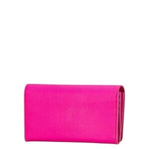 Balenciaga Logo Wallet Pink Essential Leather Long
